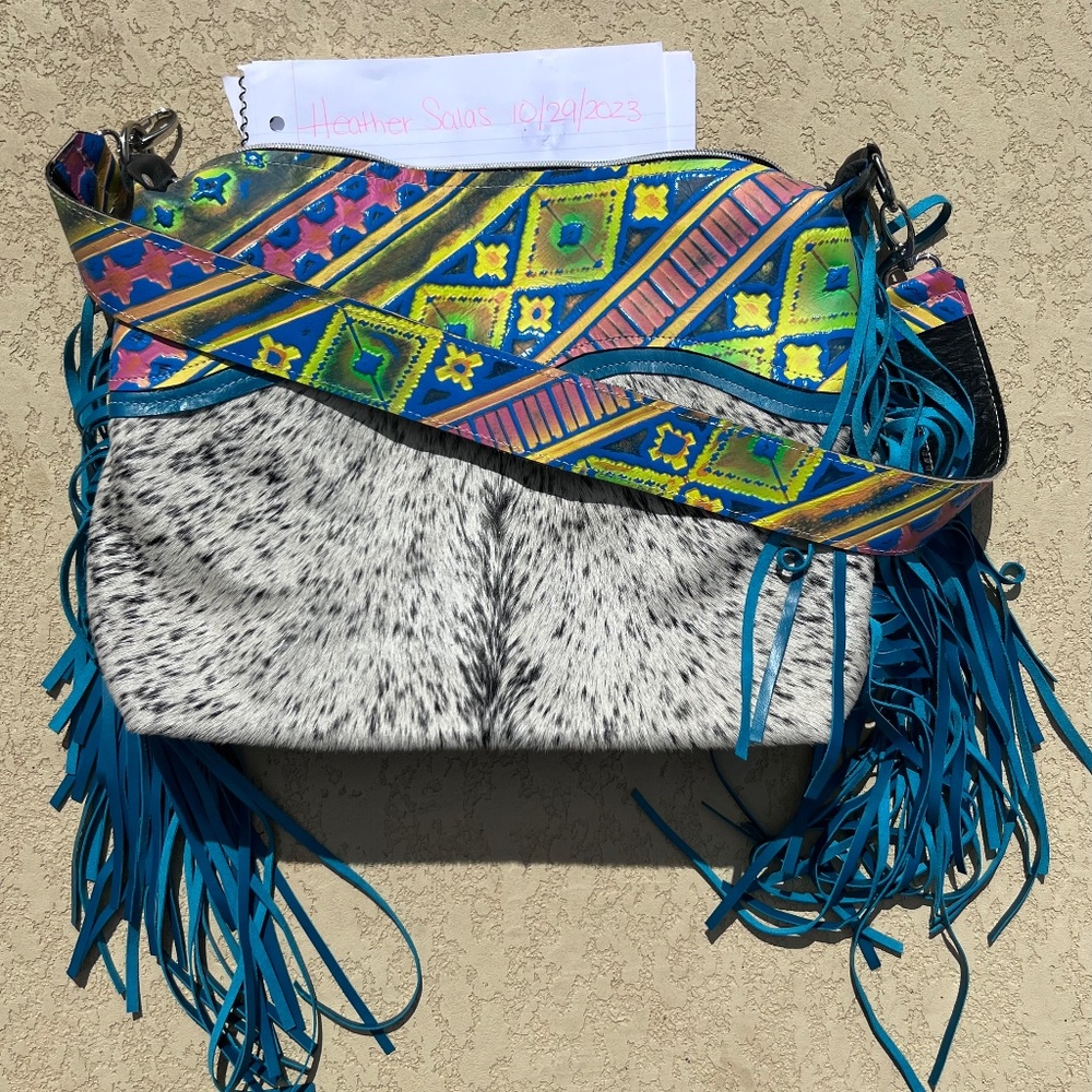 Dancing Cactus Designs Cowhide Purse